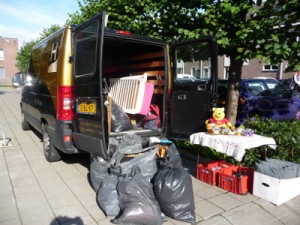 verzamelen bij busje
